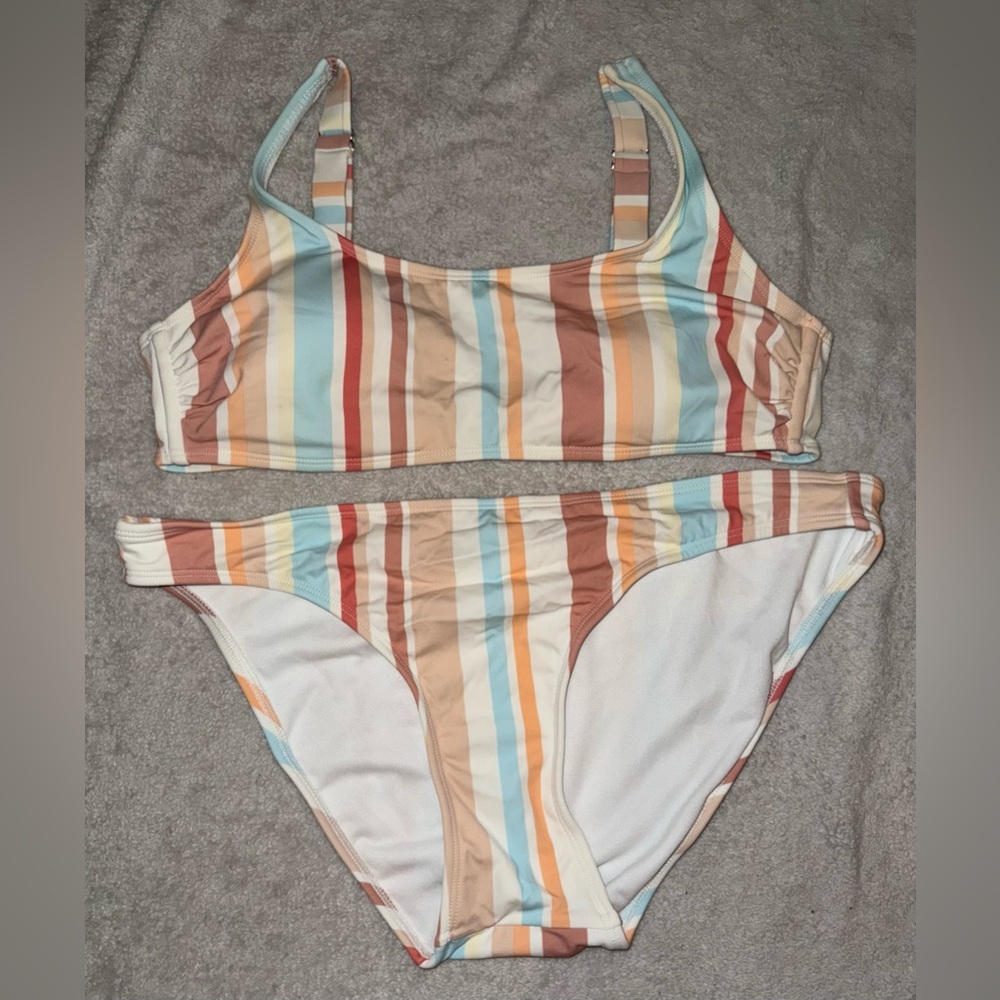 Xhilaration striped Bikini *NEVER WORN*